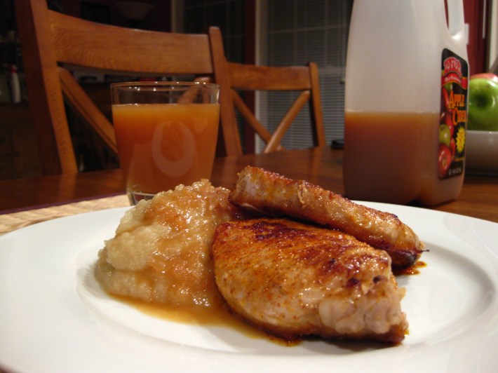 Pork chops and puree